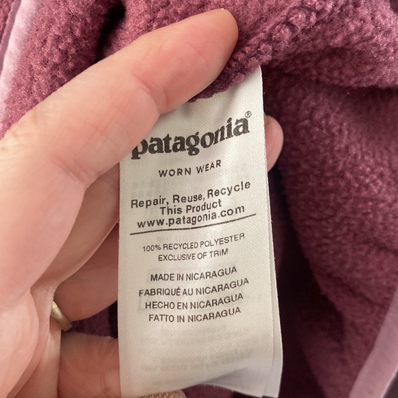 Patagonia Synchilla Snap-T Women’s Fleece Pullover Sweater Medium Purple - Picture 7 of 9